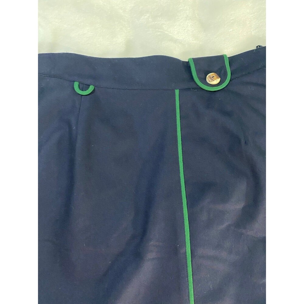 Vintage 70 Heller Salzburg Made In Austria Pencil Skirt Bavaria Octoberfest Navy - Picture 3 of 10